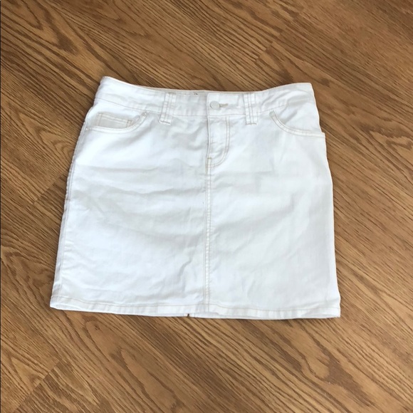 tommy hilfiger white denim skirt